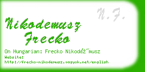 nikodemusz frecko business card